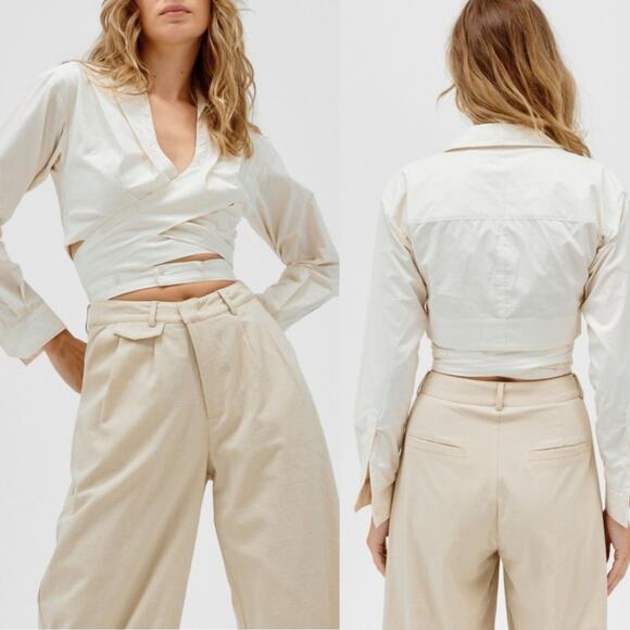 Sovere Cream Dixie Wrap Shirt Small NWOT - Picture 1 of 11